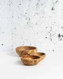  Olive Wood Nesting Bowls - set of 3