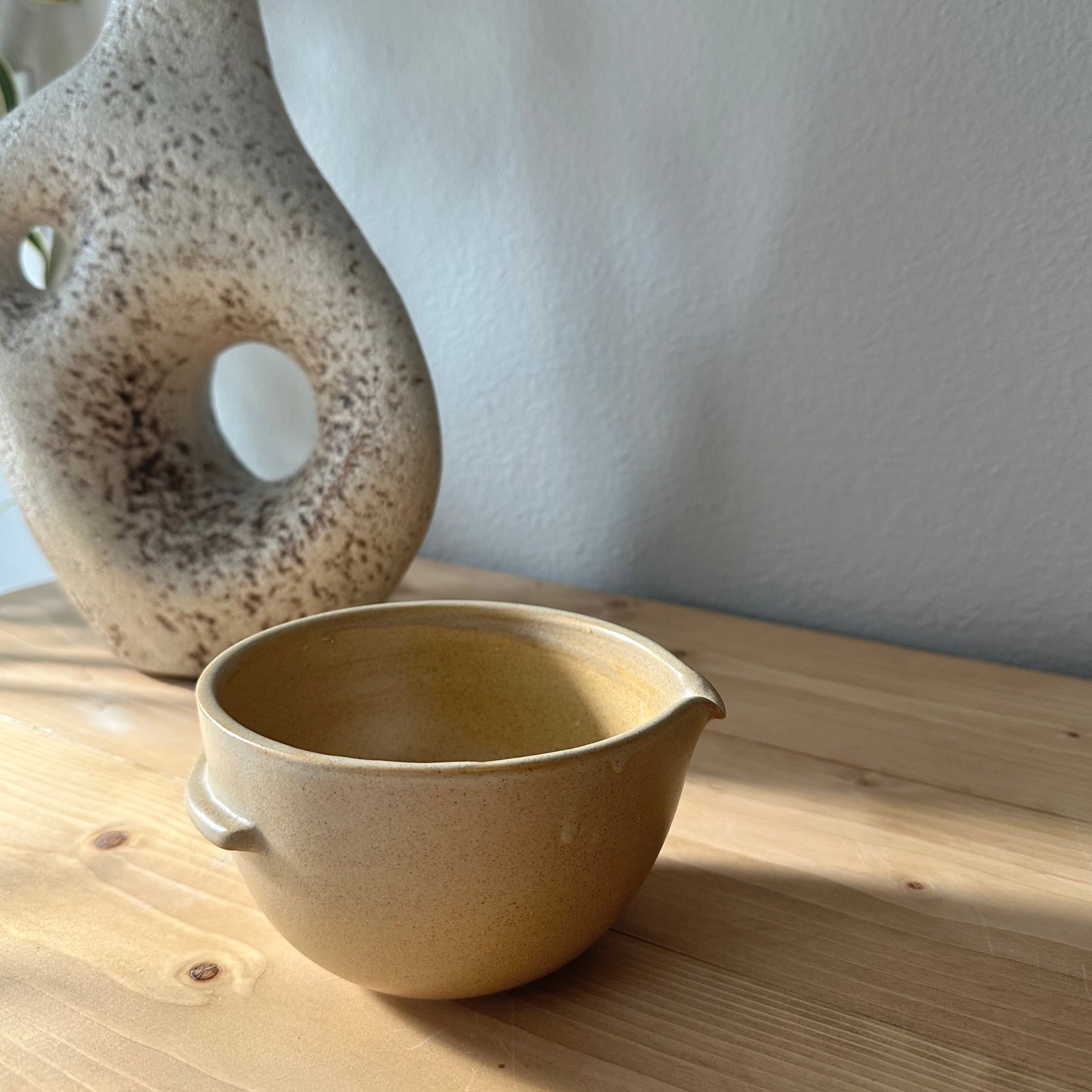 Brown Handmade Ceramic Matcha Bowl