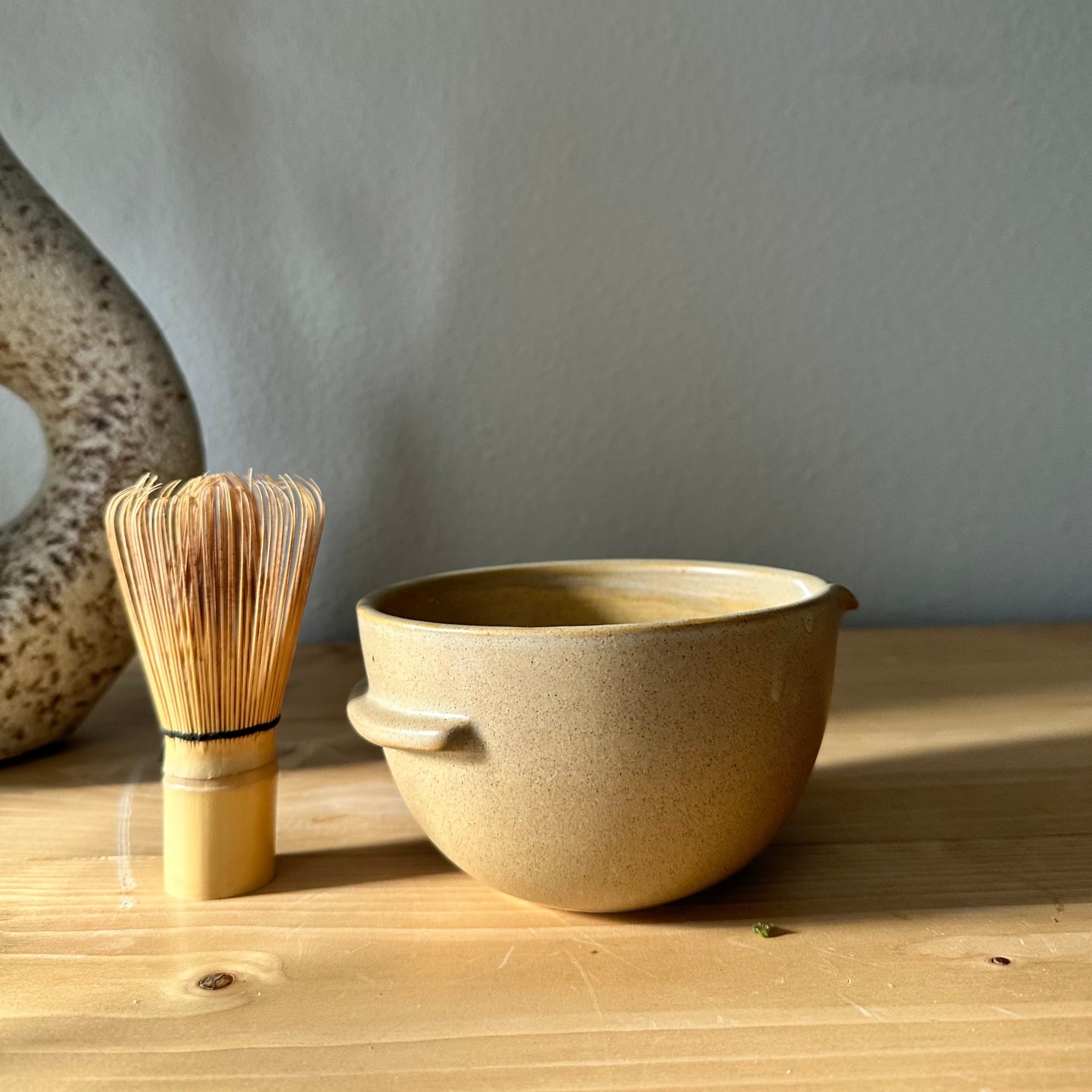 Brown Handmade Ceramic Matcha Bowl