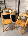 Postmodern Folding Wood Chairs