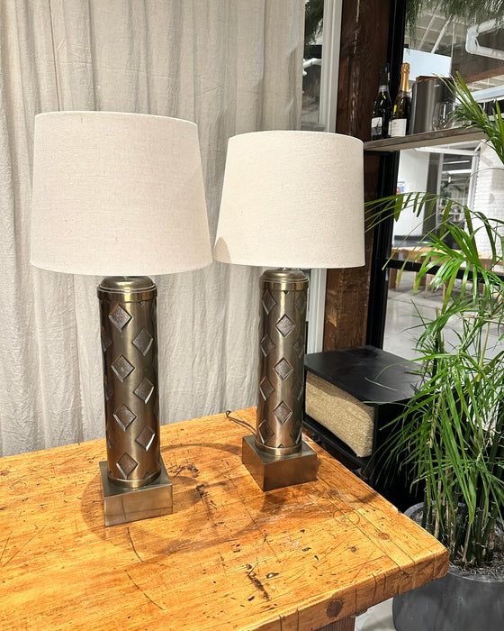 Textured Brass Lamps