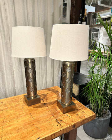 Textured Brass Lamps