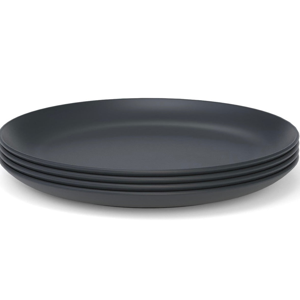 11" Round Dinner Plate, Set of 4 - Black