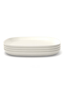  Bamboo Dinner Plate - 4 Piece Set - Off White