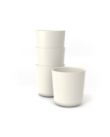  Bamboo Medium Cup - 4 Piece Set - Off White