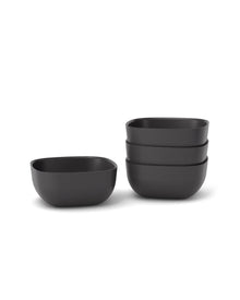  Bamboo Small Bowl - 4 Piece Set - Black