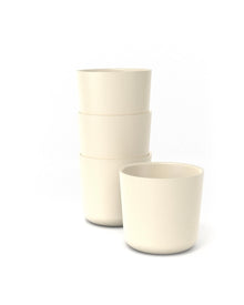  Bamboo Small Cup - 4 Piece Set Off-White