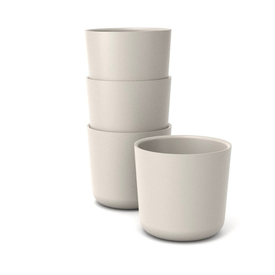 Bamboo Small Cup, 4 Piece Set Stone
