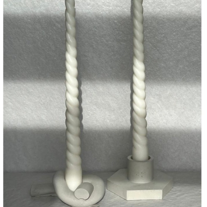 Spiral Taper Candles, set of 2