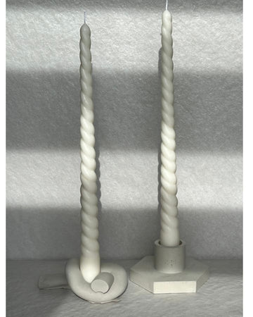 Spiral Taper Candles - set of 2