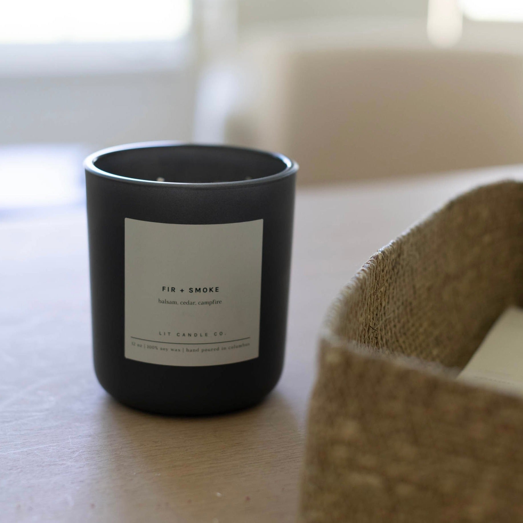Charcoal Double Wick Organic Soy Candle