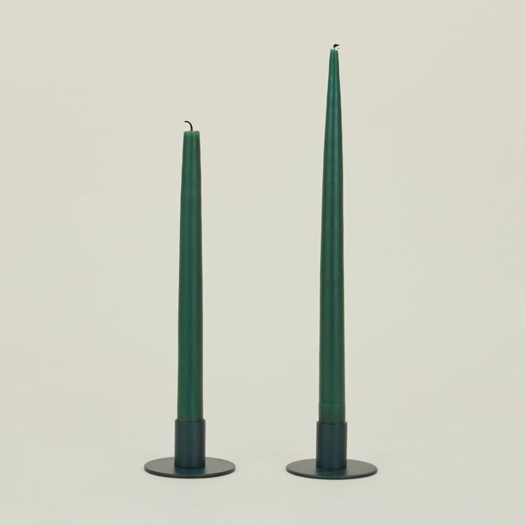 Essential Metal Candle Holders, Set Of 2 - Peacock