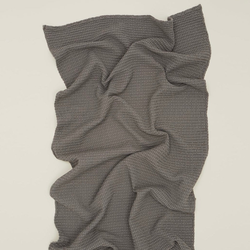 Simple Waffle Towels - Dark Grey