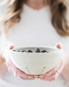 Beige Handmade Ceramic Berry Bowl
