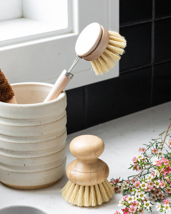 Handmade Ceramic Brush Holder with Drainage Holes