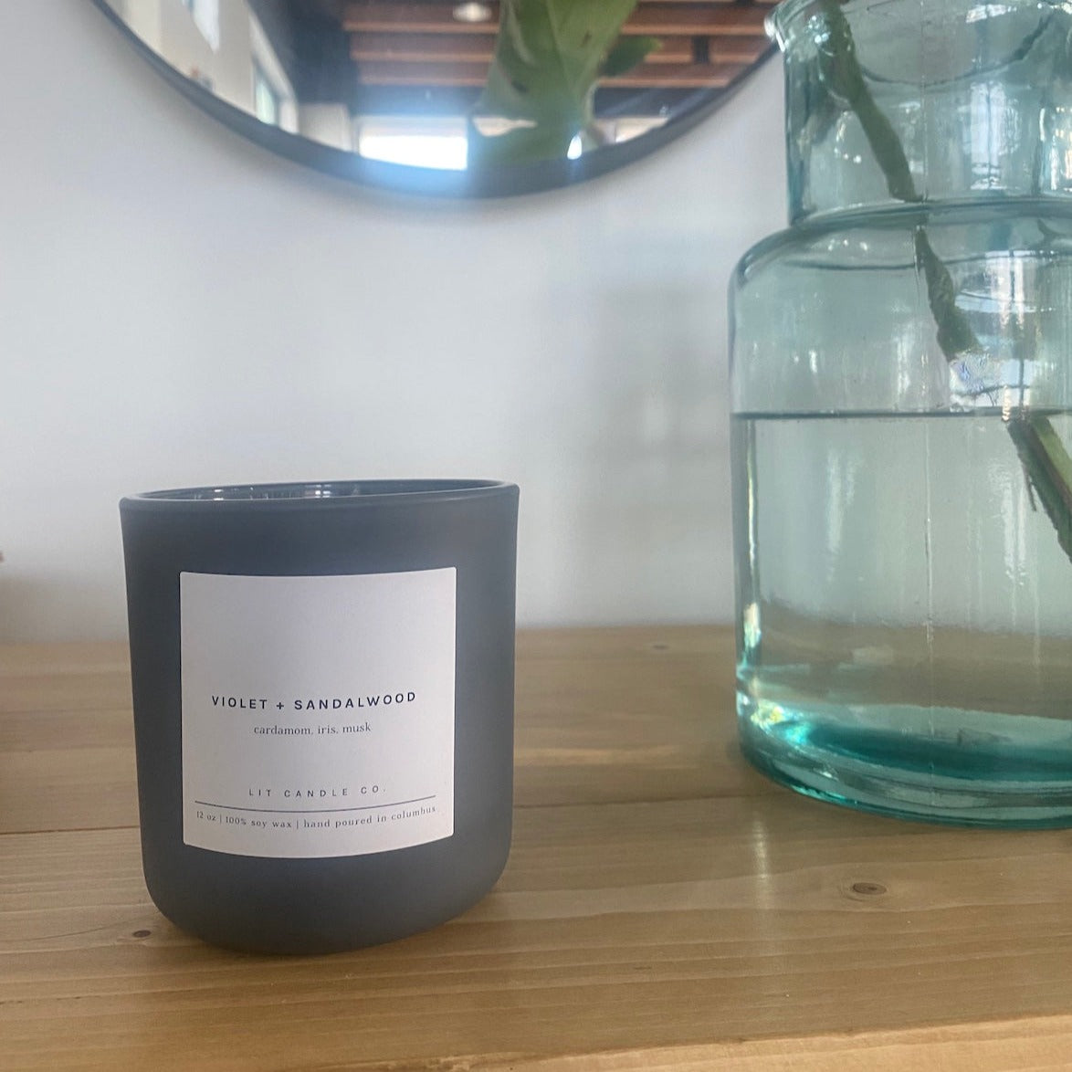 Charcoal Double Wick Organic Soy Candle