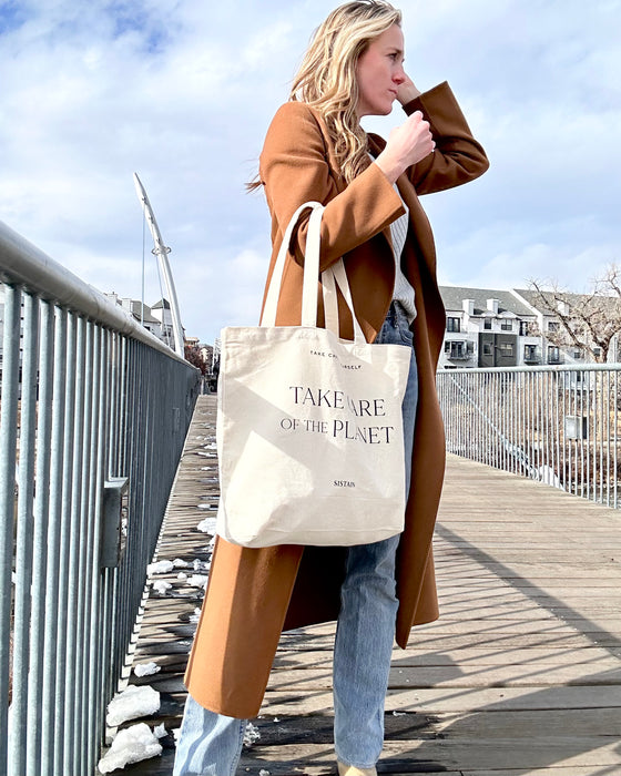 Take Care of Yourself / Take Care of the Planet Large Tote