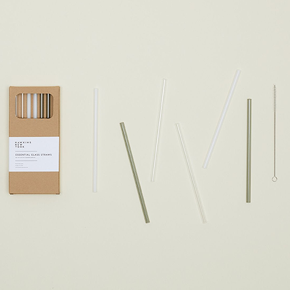 Essential Glass Straws, Set of 6